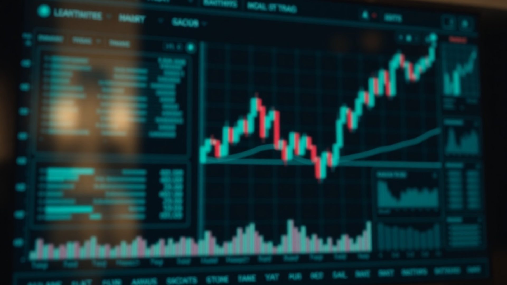 Nadzorna plošča AI trading platforme z grafi v realnem času